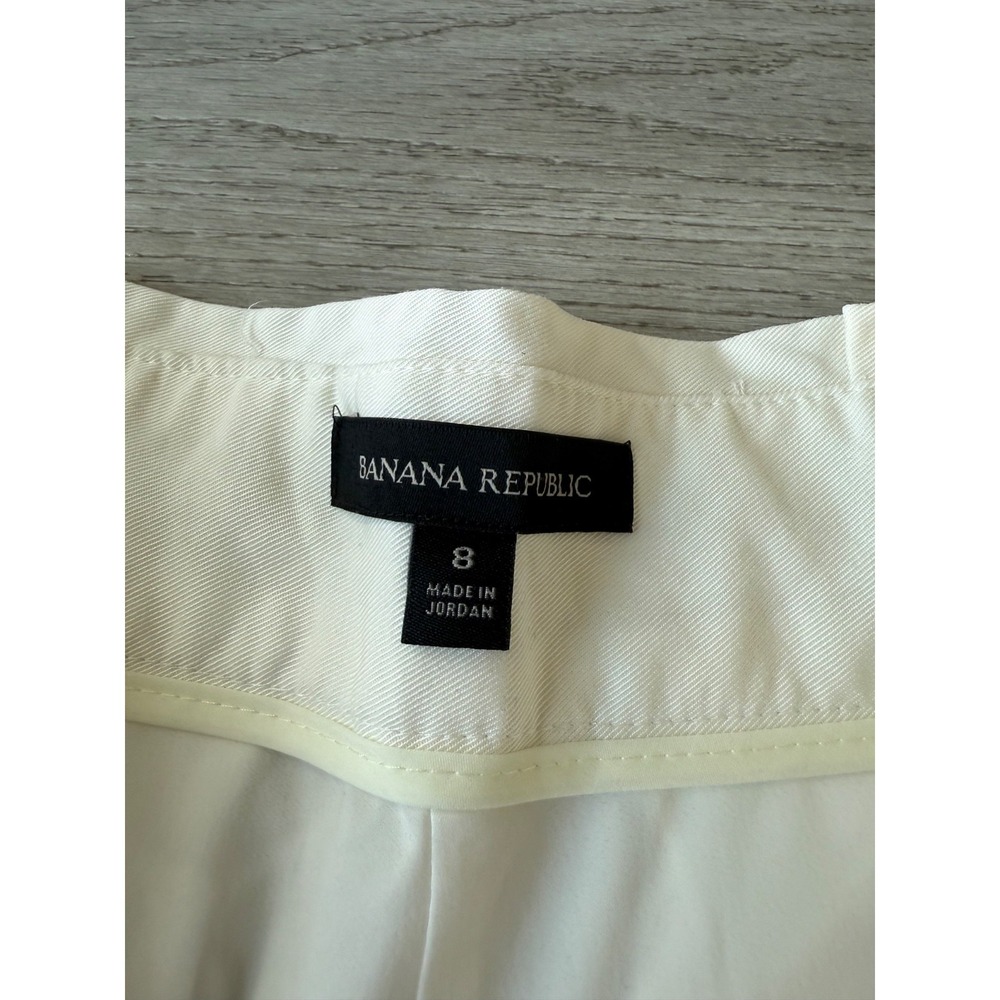 Banana Republic Shorts Bermuda Tie Waist Pleated Front Stretch |‎ Womens Size 8 - Picture 4 of 11